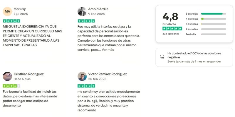 Reseñas en Trustpilot