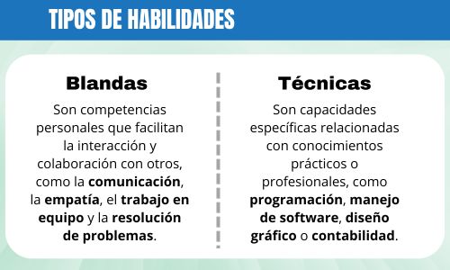 Diferencias y ejemplos de habilidades blandas y técnicas